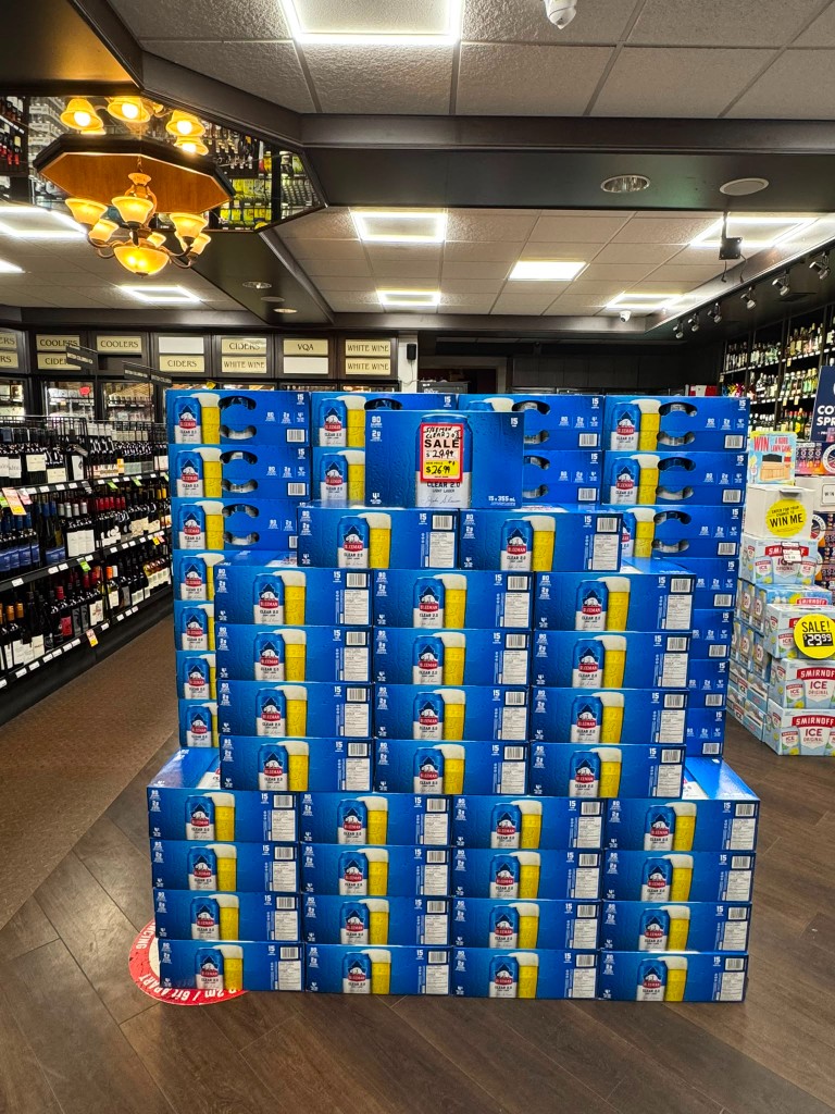 Sleeman Clear 2.0 15-pack floor display on sale